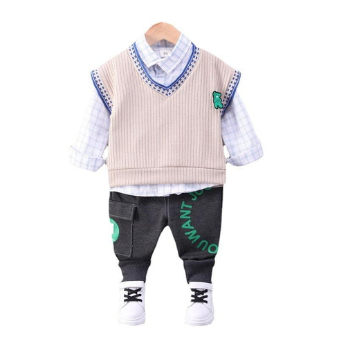 Spring and Autumn Children's Sweater Vest Set